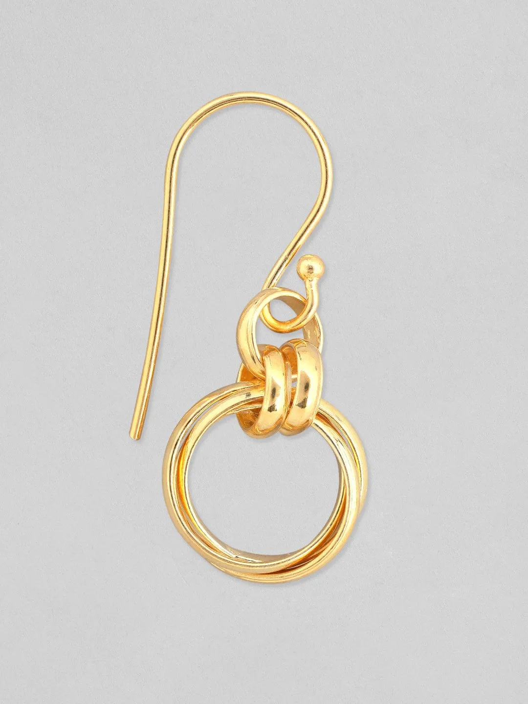 Rubans 925 Silver Embrace The Entangled Drop Earrings. - Gold Plated