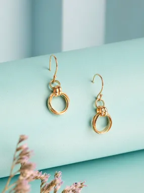 Rubans 925 Silver Embrace The Entangled Drop Earrings. - Gold Plated