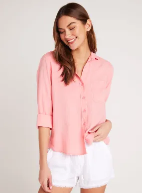 Shirt Tail Button Down - Blossom Pink