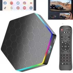 SMAXPro™ Smart Android 12 TV Box: HD Quad Core, 6K Stream Player