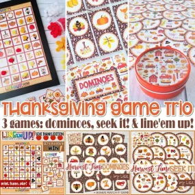 Thanksgiving GAME TRIO PRINTABLE