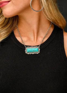 Turquoise Bar Necklace