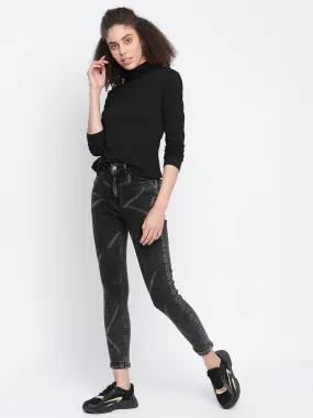 Women Black Skinny Fit Denim Jeans