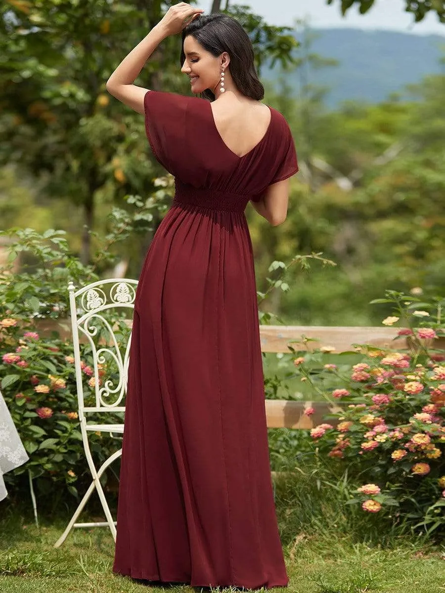 Women's A-Line Empire Waist Maxi Chiffon Evening Dress