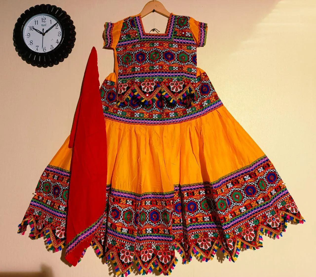 Yellow Garba Lehenga